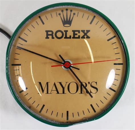 rolex wall clock ebay|vintage rolex wall clock.